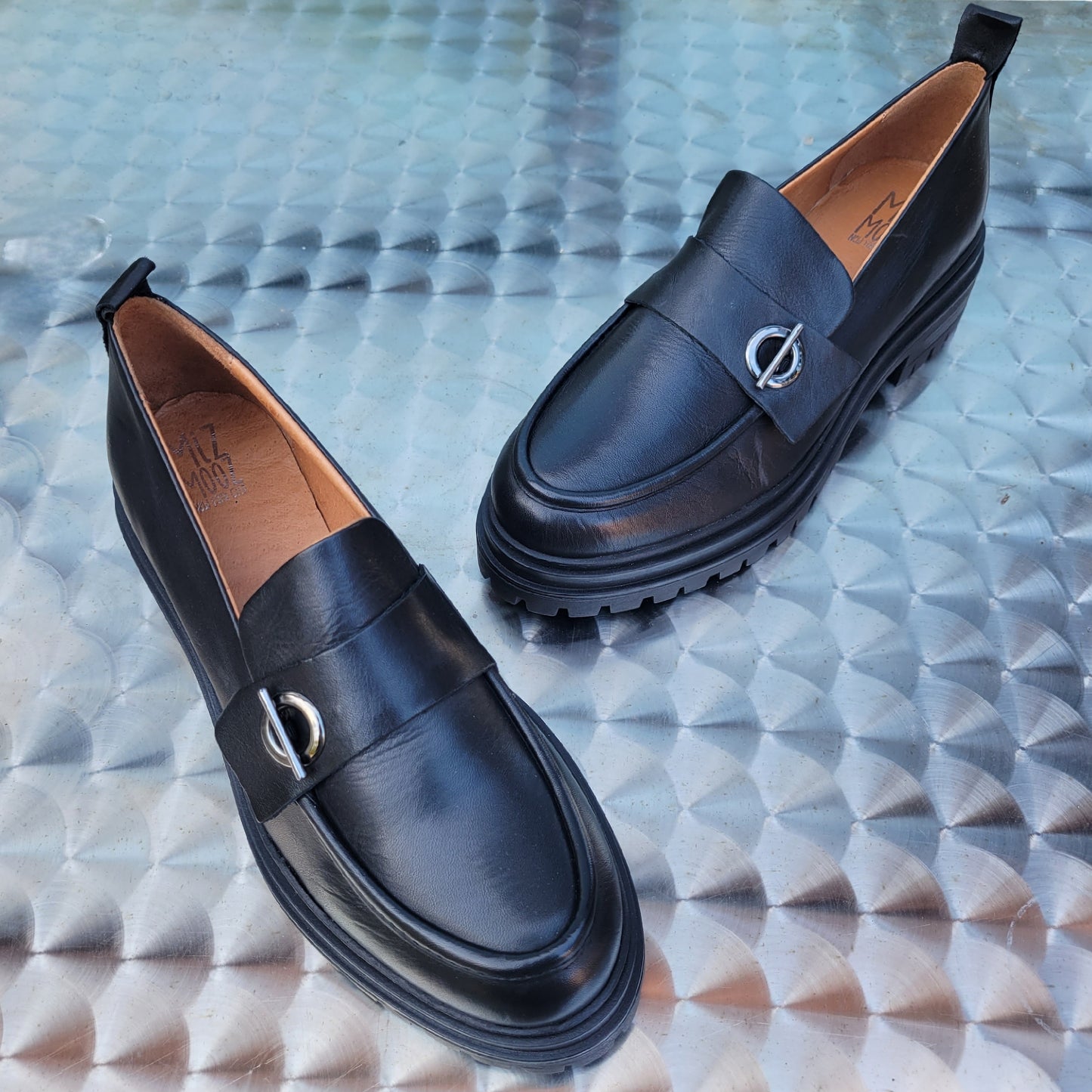 Loraine Black Leather Loafer