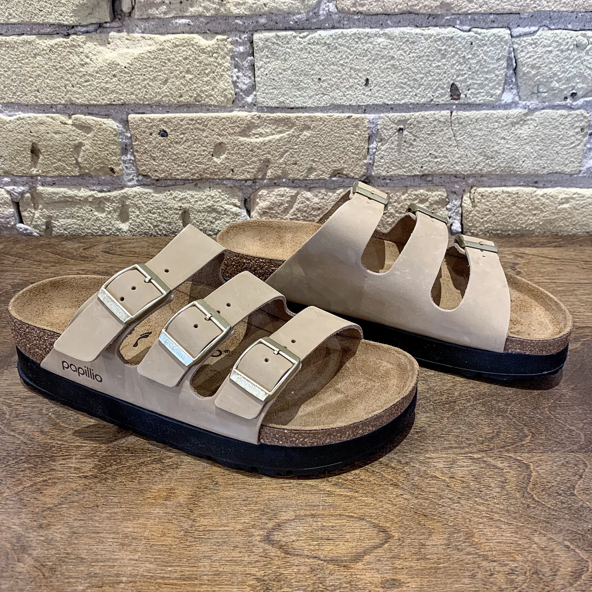 Florida III Platform Sandcastle Nubuck - shoostore
