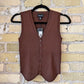 Current Air Ribbed Knit Vest Brown - shoostore