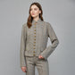 Fate Herringbone Stand Collar Jacket