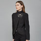 Fate Black Jacket With Beaded Bow