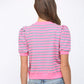 Fate Striped Puff Sleeve Top