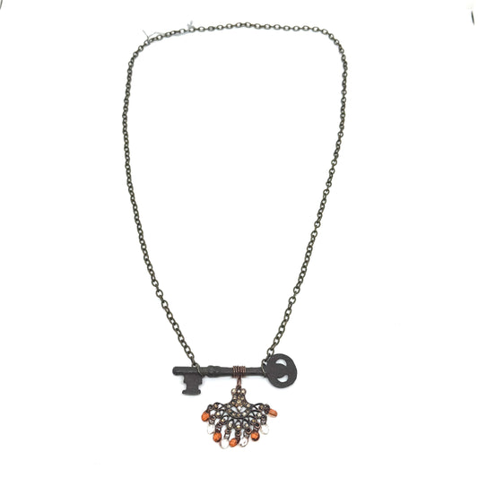 Linda Richman Skeleton Key Necklace