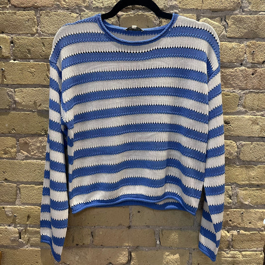 Z Supply Prado Stripe Sweater Bay Blue