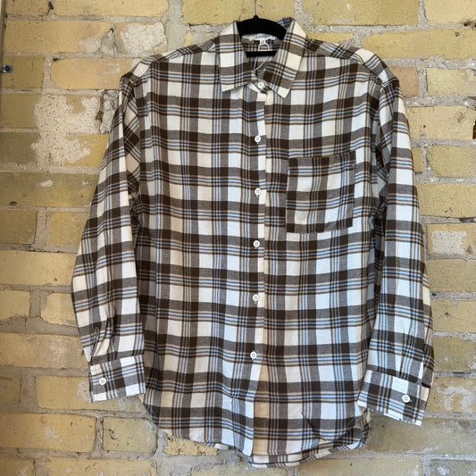 River Plaid Button Up Cocoa Bean - shoostore