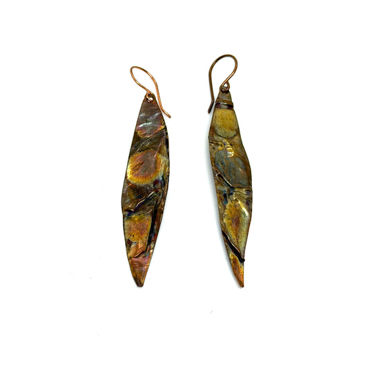 Linda Richman Copper Oblong Earring