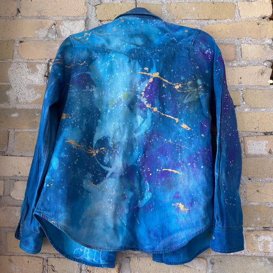 CC x Shoo  Painted Denim Shirt - Splatter