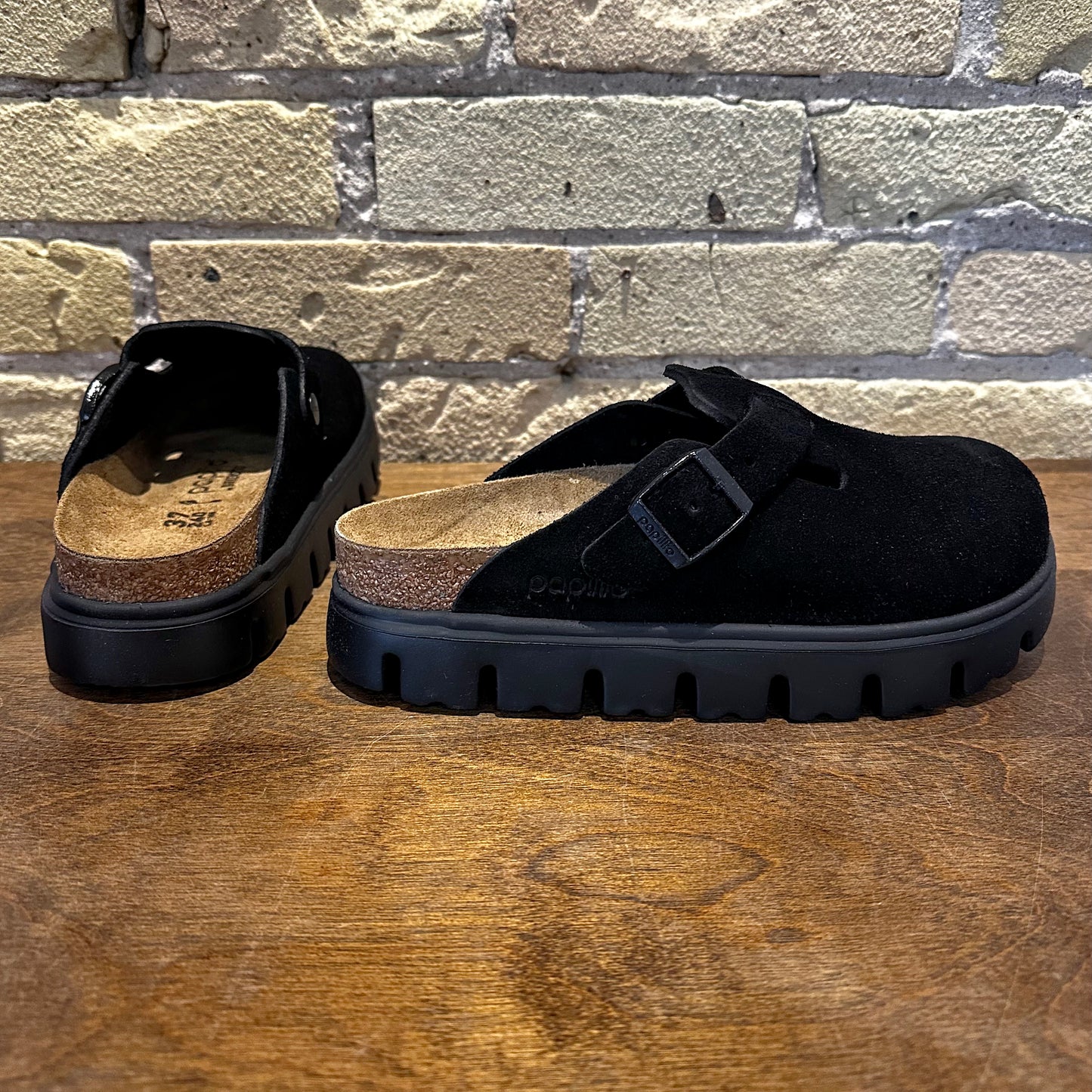 Birkenstock Boston Chunky Suede Black/Black