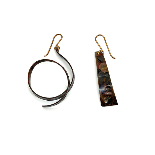 Linda Richman Copper Mismatched Earring