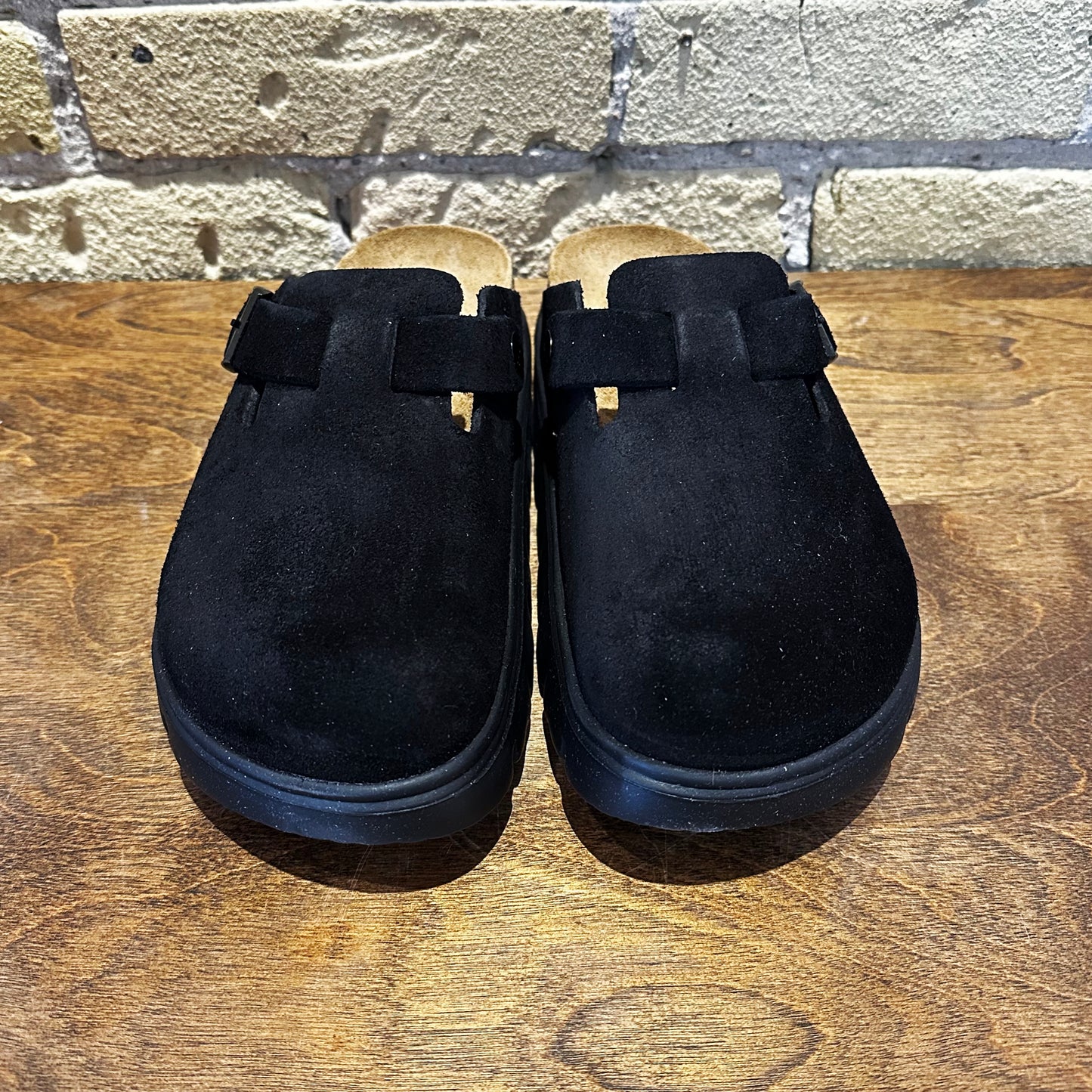 Birkenstock Boston Chunky Suede Black/Black