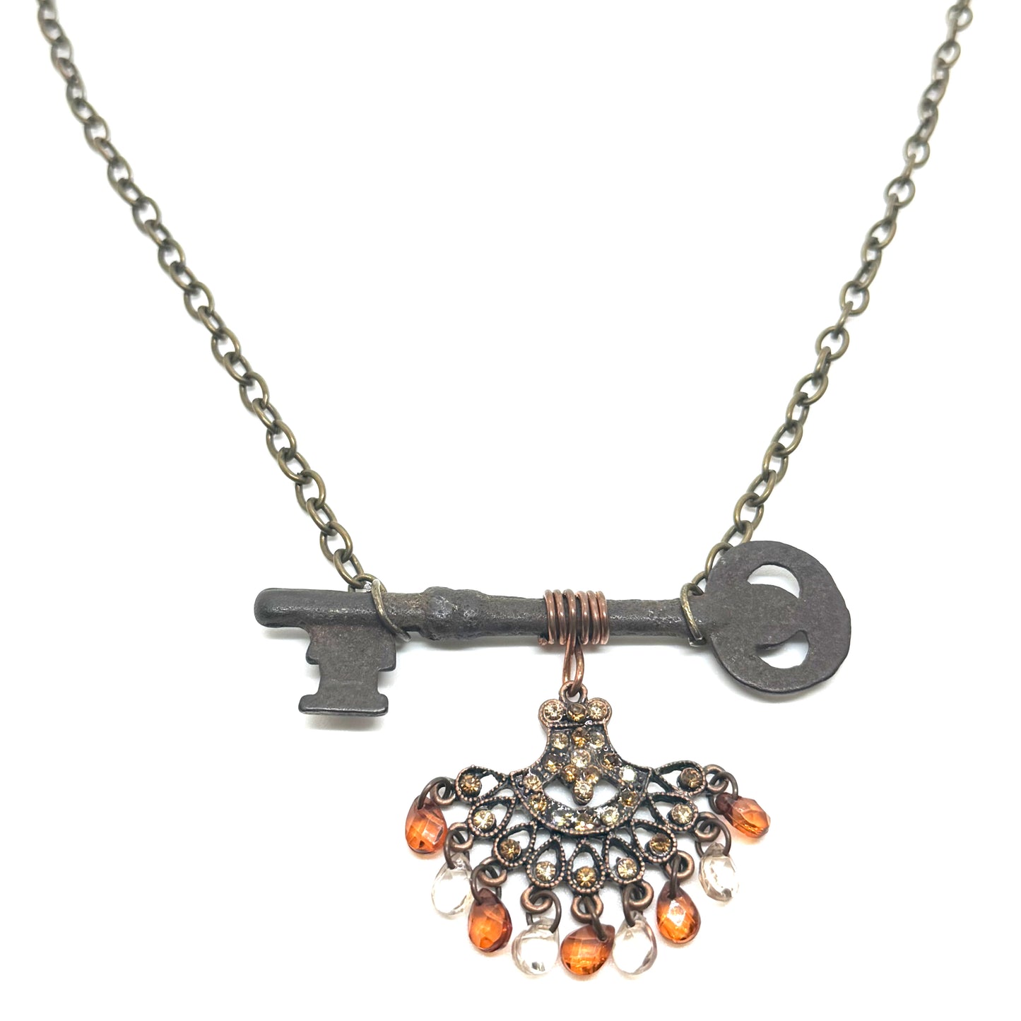 Linda Richman Skeleton Key Necklace