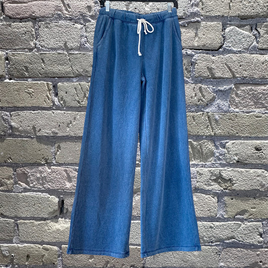 Hunter Knit Denim Pant In Vintage Indigo