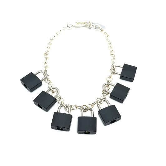Linda Richman Silver Lock Necklace
