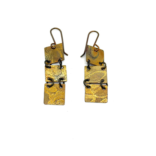 Linda Richman Copper Squares Earring