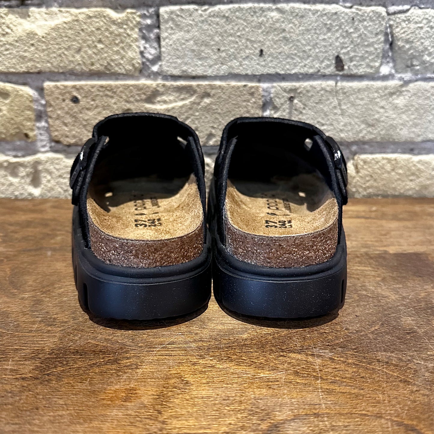 Birkenstock Boston Chunky Suede Black/Black