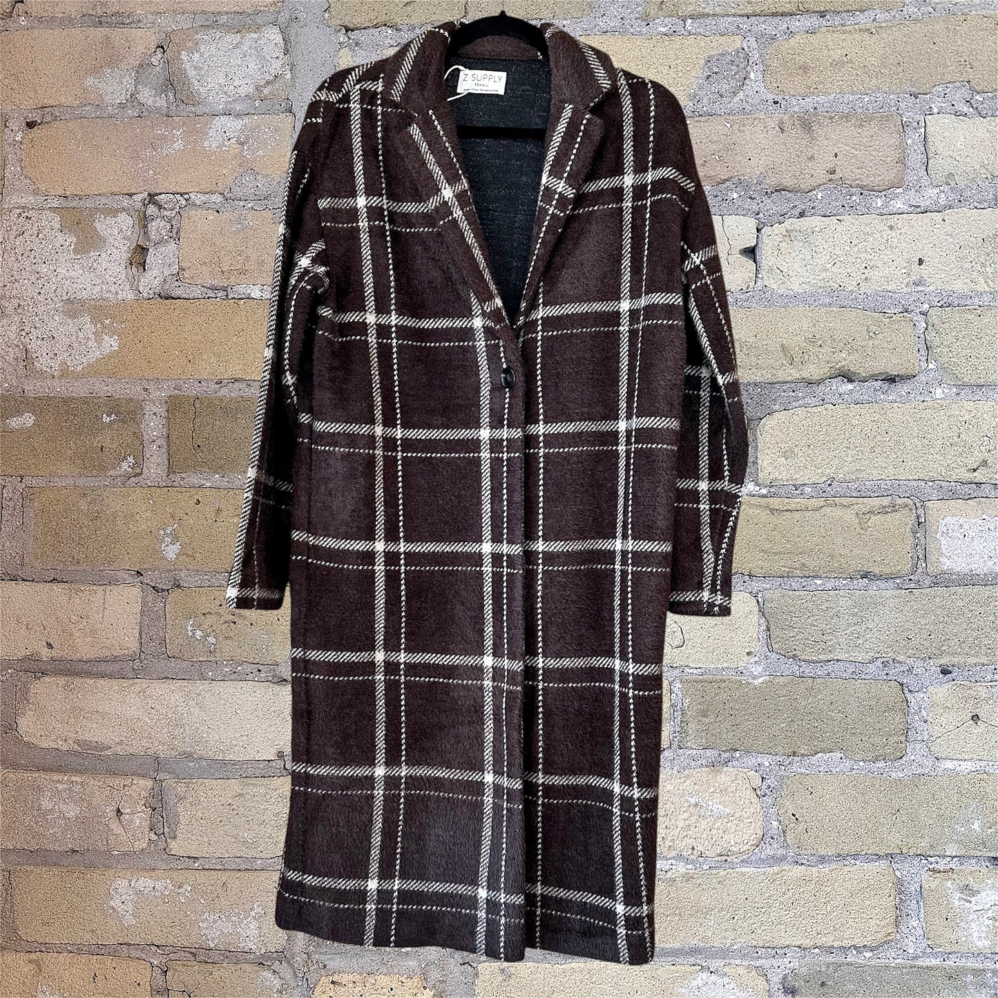 Z Supply Mason Sweater Plaid Coat