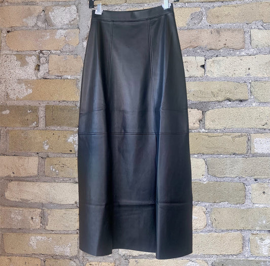 Article X Leather Panel Skirt