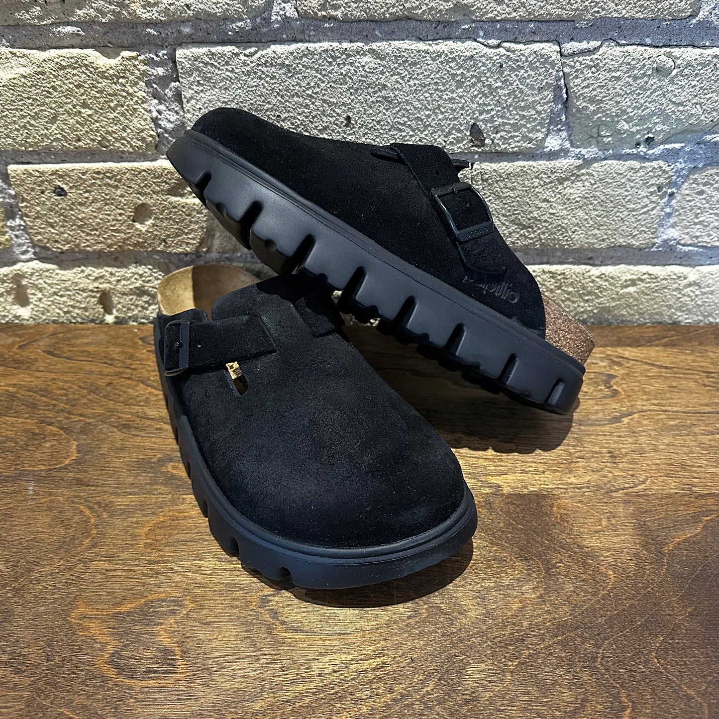 Birkenstock Boston Chunky Suede Black/Black