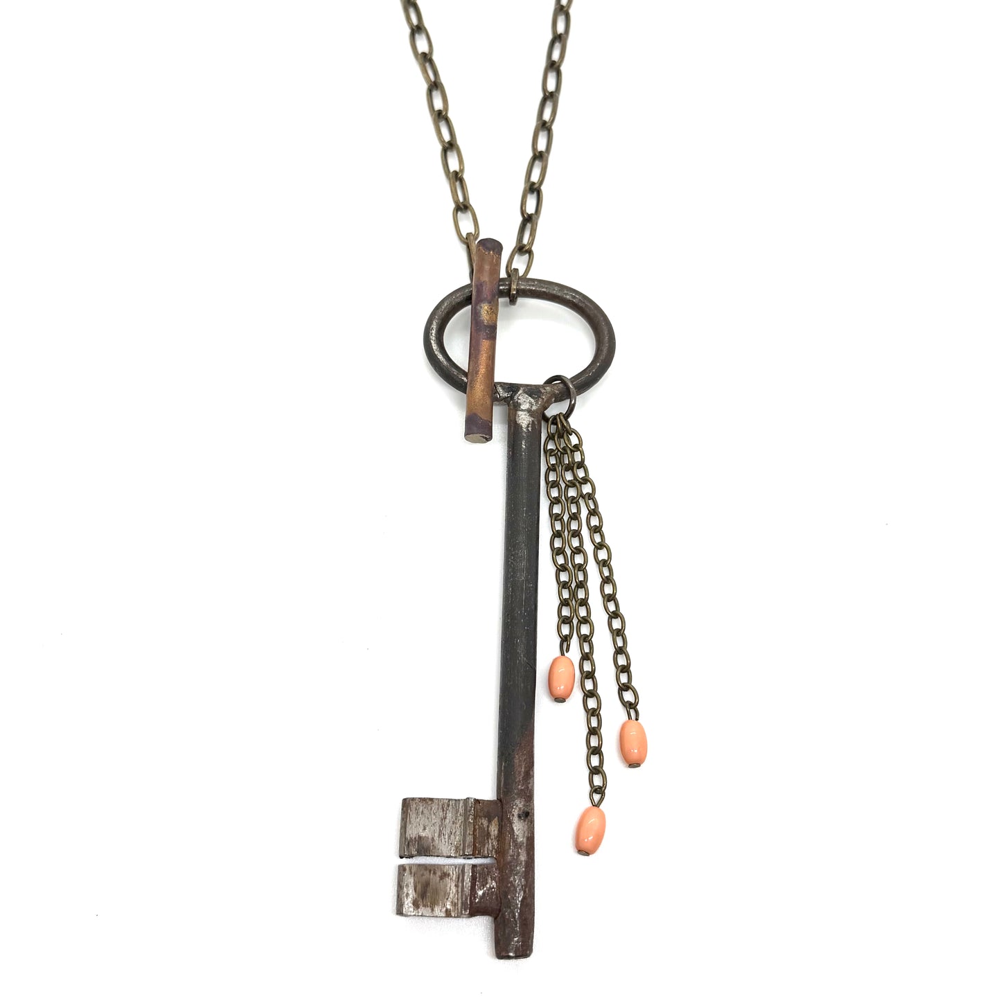 Linda Richman Giant Skeleton Key Necklace