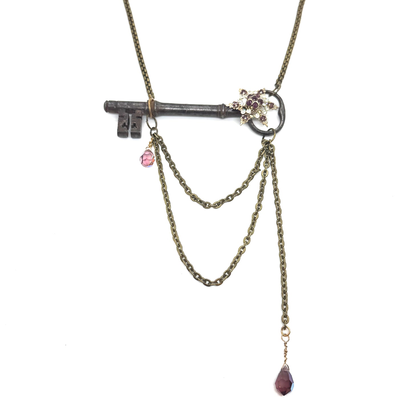Linda Richman Skeleton Key Necklace