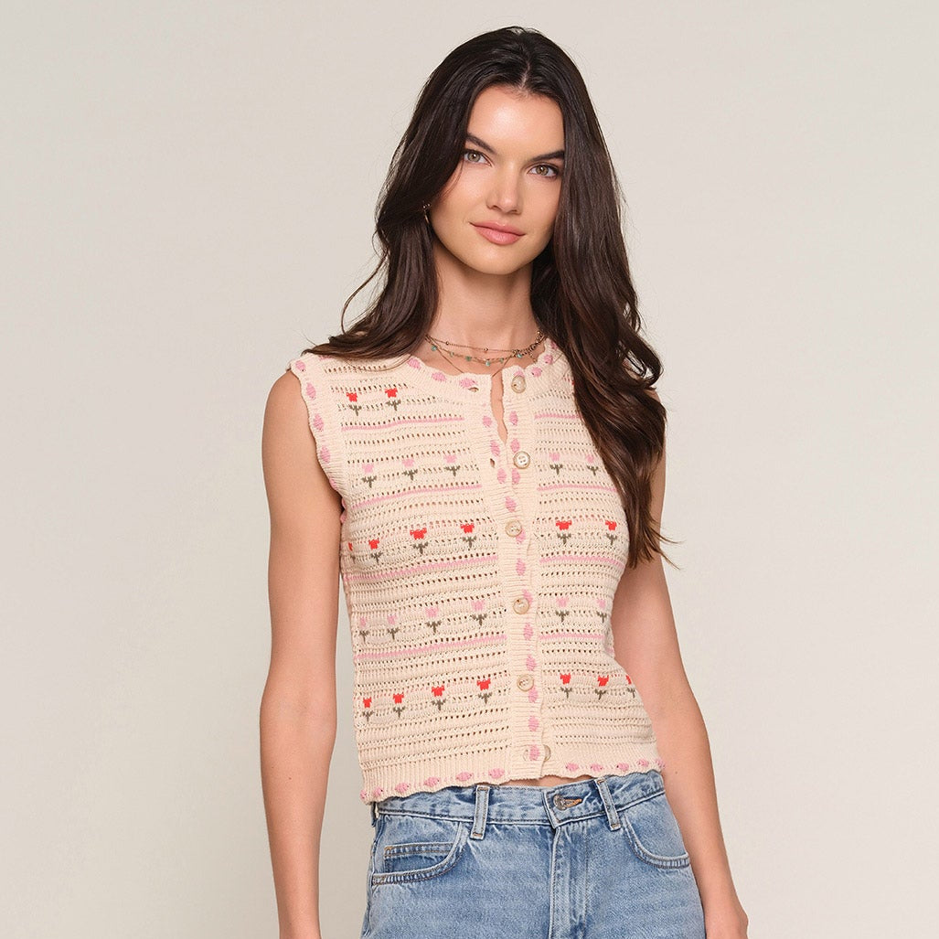 Heartloom Lucrezia Vest Ecru - shoostore