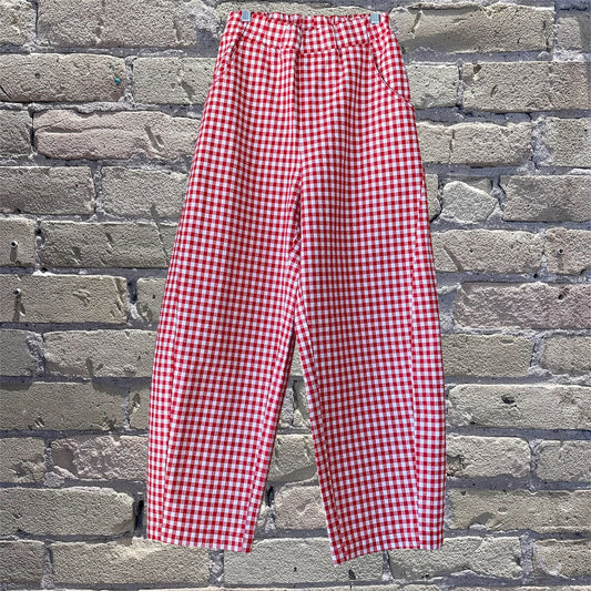 Le Bon Arc Pants Red Gingham