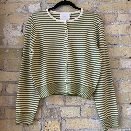 The Montana Cardigan Moss/Ivory