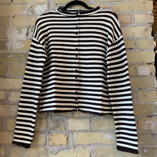 The Cecelia Cardigan Brown/Cream