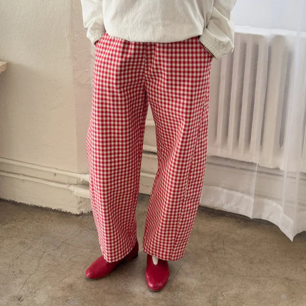 Le Bon Arc Pants Red Gingham
