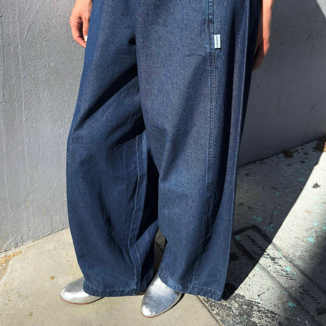 Le Bon Parachute Pants Blue Denim - shoostore