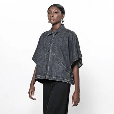 Article X Denim Cape Jacket
