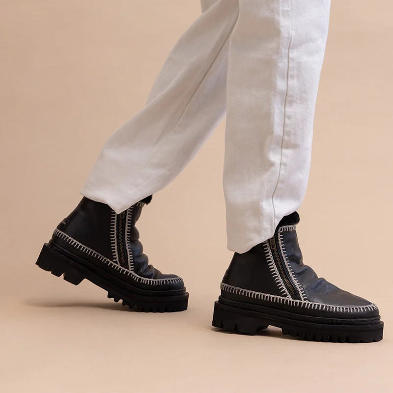 Laidback London Setsu 3.0 Black Leather Light Grey - shoostore