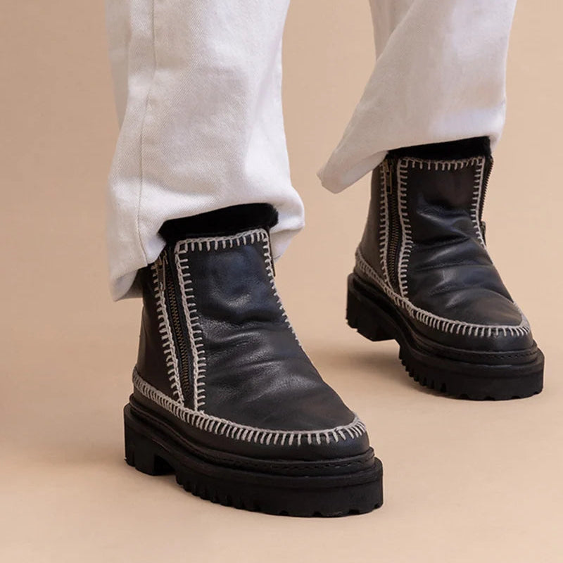 Laidback London Setsu 3.0 Black Leather Light Grey - shoostore