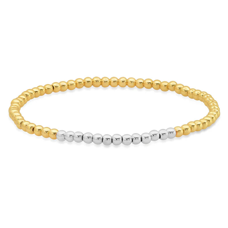 Jen Hansen Stretch Bracelet,  Gold & Silver