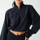 Mono B Sculpt Half Zip Pullover Black - shoostore