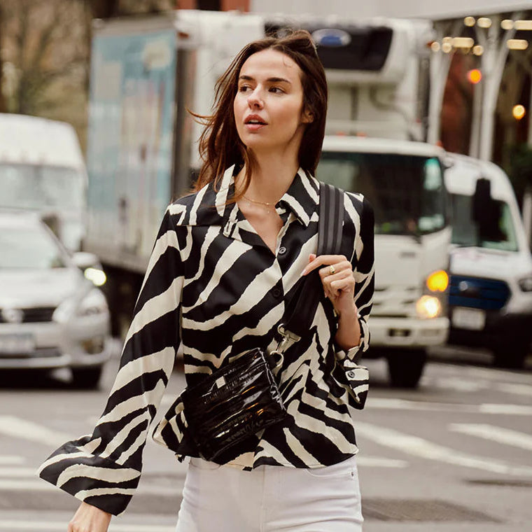 Think Royln Bum Bag/Crossbody Black Patent