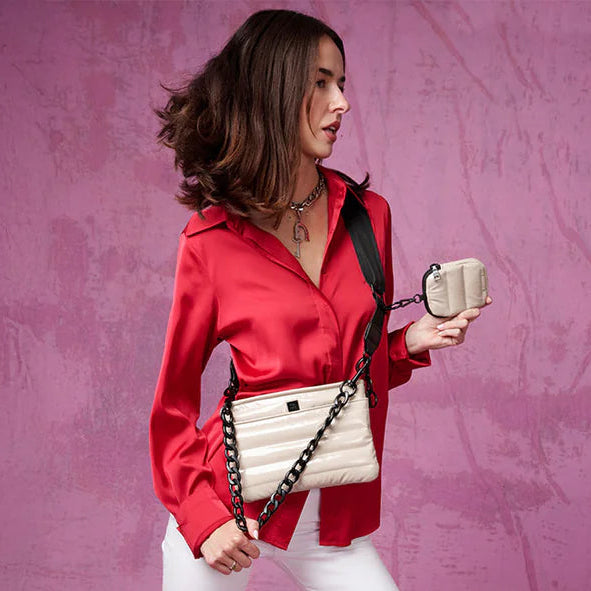 THINK ROYLN Downtown Crossbody Blonde Patent