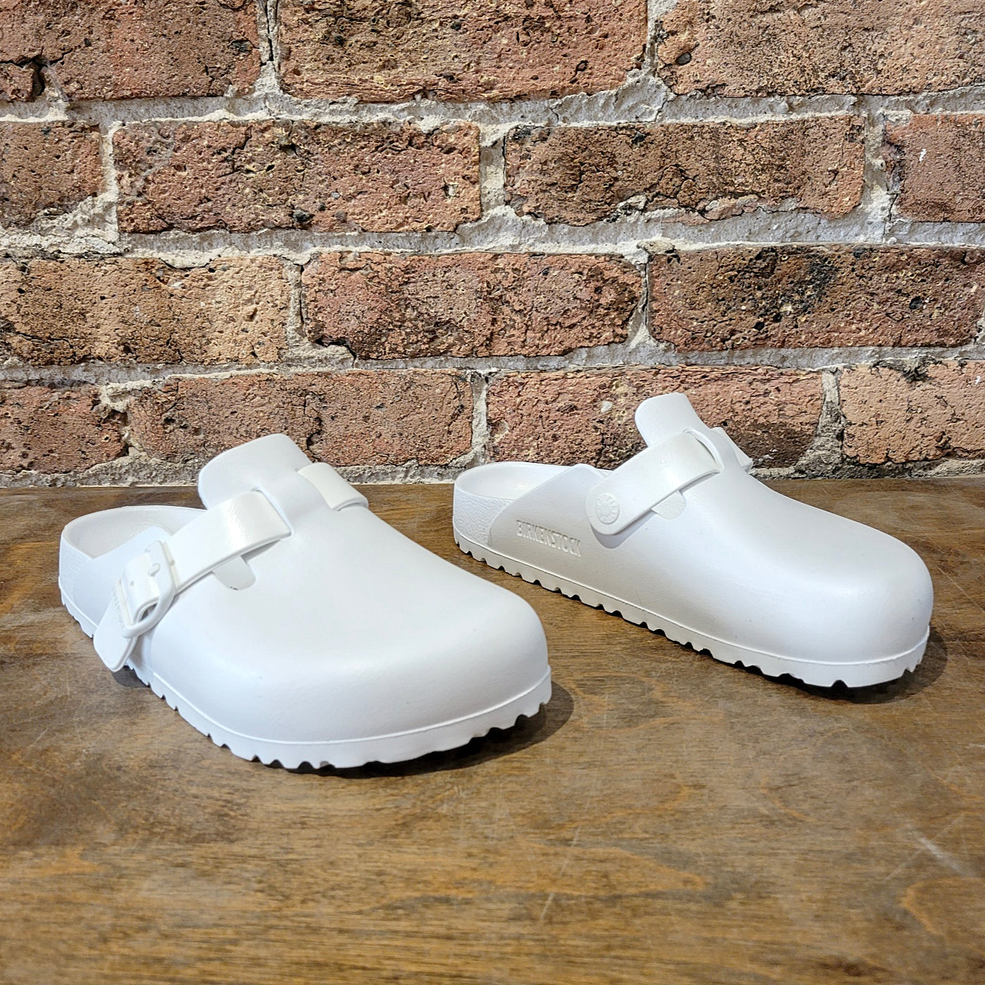 Birkenstock boston hot sale eva white