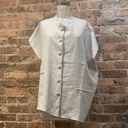 BZ Asymmetrical Linen Shirt 1