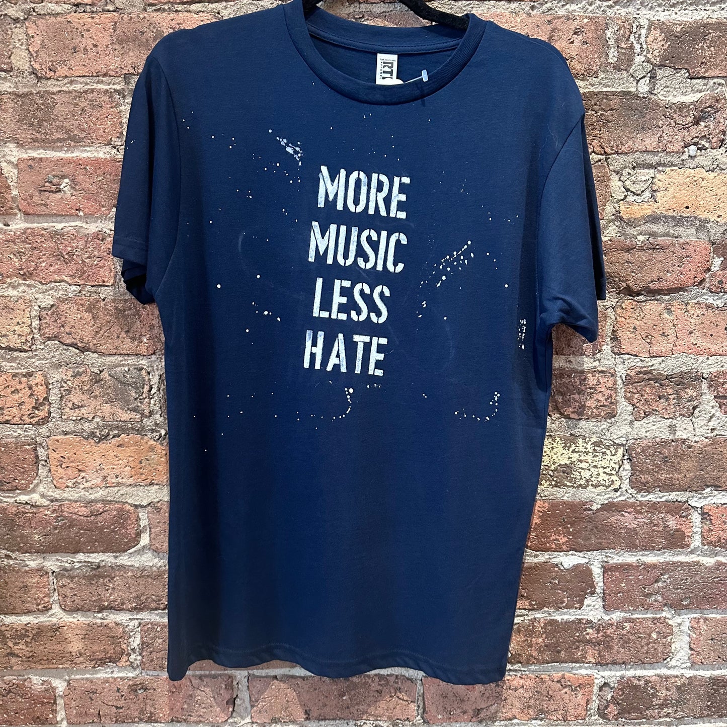 Gearhead More Music Less Hate T-Shirt - Navy Small