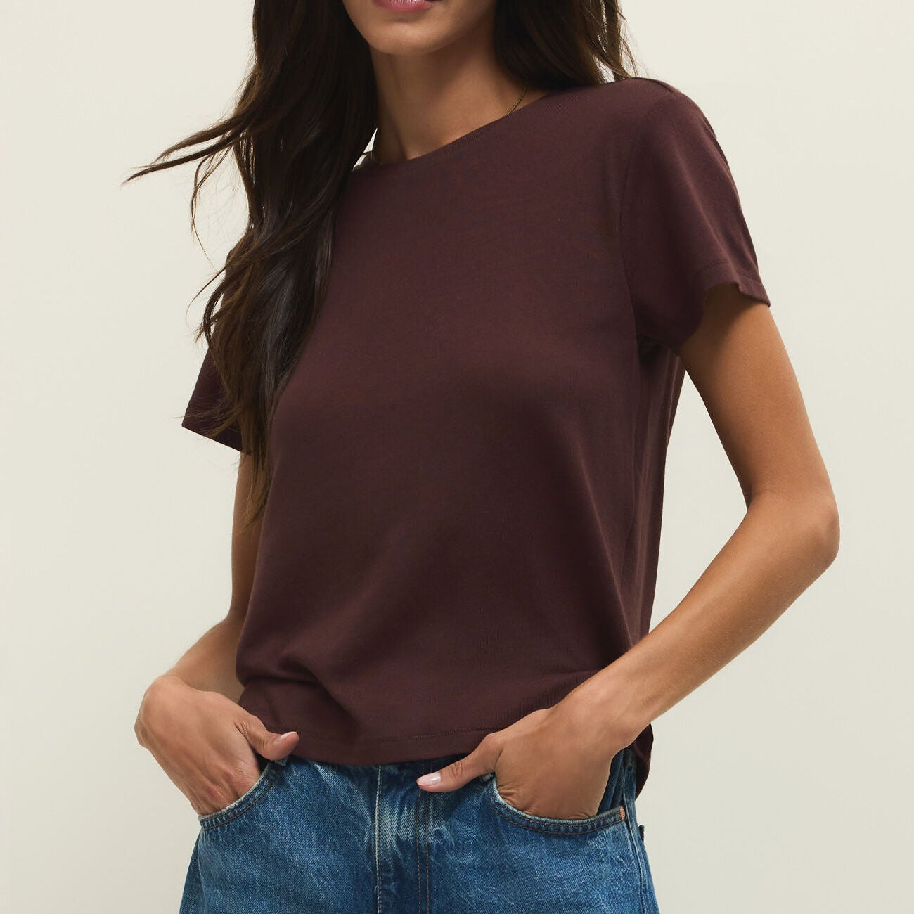 Z Supply Tourist Tee Chocolate Cherry - shoostore