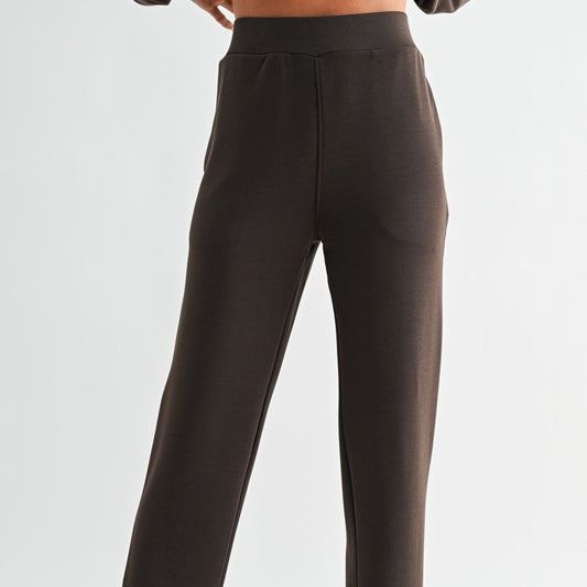 Soft Drape Cropped Pant  Espresso
