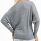 Mono B Dolman Sleeve Top Grey