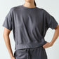 Brushed Hacci Dolman Top Ash Grey