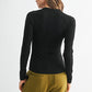 Mono B Long Sleeved Micro Ribbed Henley