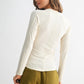 Mono B Long Sleeved Micro Ribbed Henley