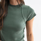 Mono B Ridge Raglan Ribbed Baby Tee - shoostore