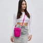 Divide & Conquer - Woven Neoprene Crossbody Fuschia