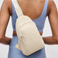 Beyond The Horizon - Woven Neoprene Sling Backpack Cream
