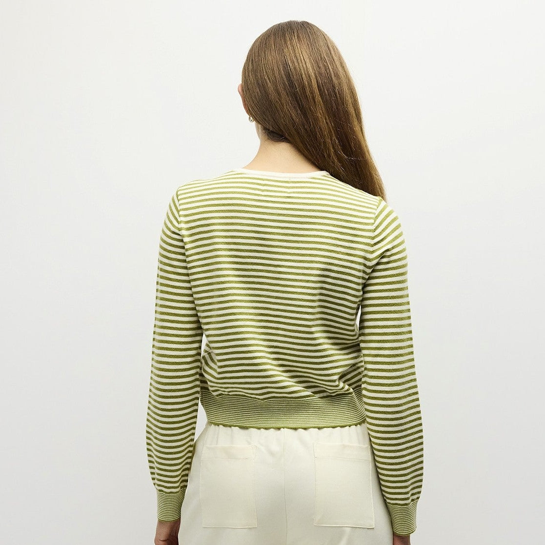 The Montana Cardigan Moss/Ivory